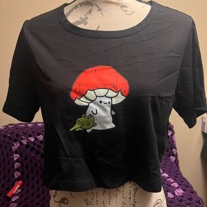 Mushroom & Frog Crop Top